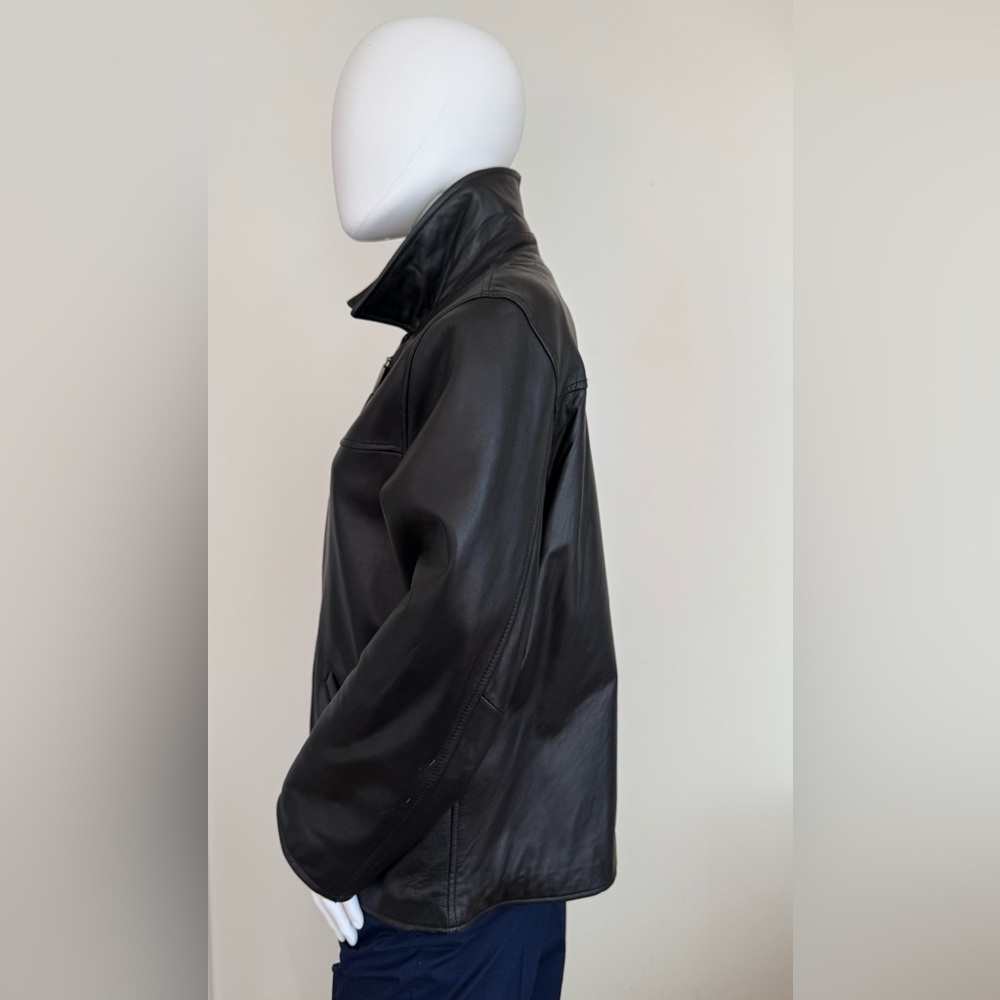 Nine West Black Leather Jacket. M. Like new